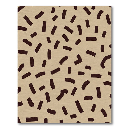 Brown Brushstroke Scatter Rug