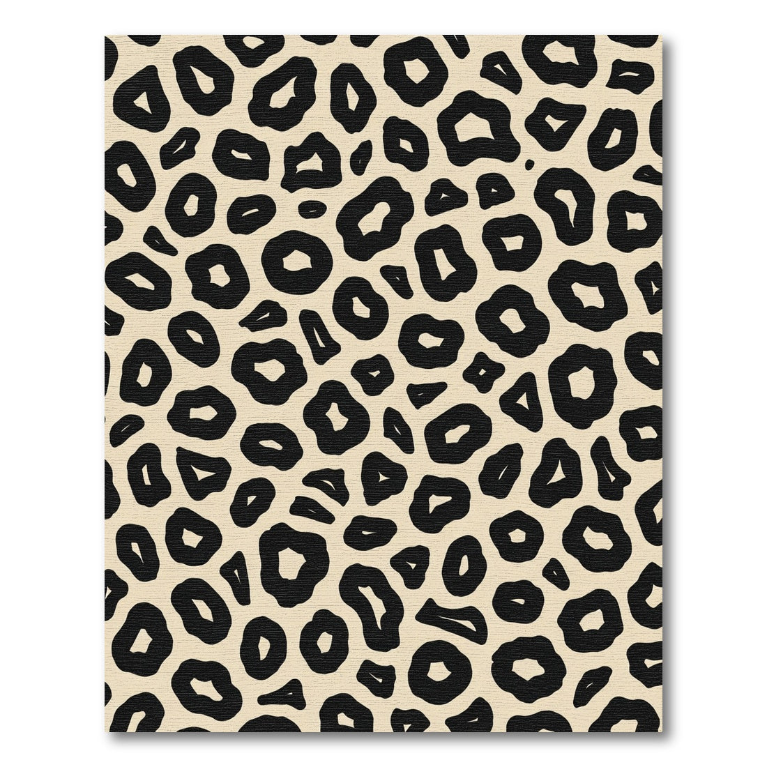Classic Black Leopard Spots Rug