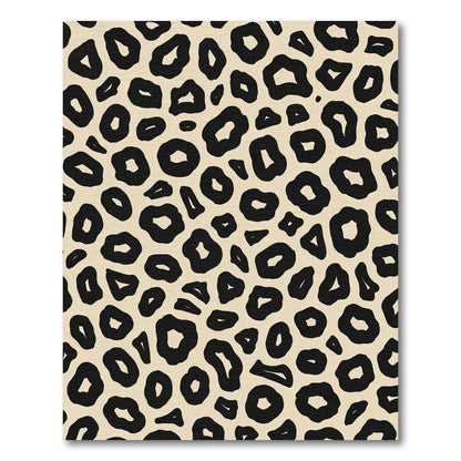 Classic Black Leopard Spots Rug