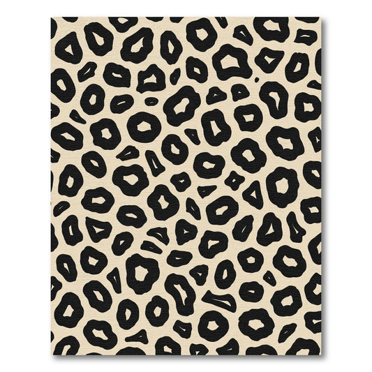 Classic Black Leopard Spots Rug