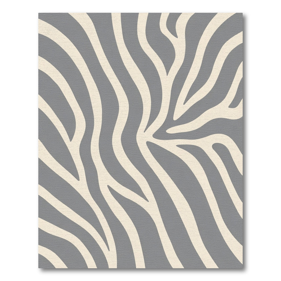 Gray Beige Abstract Zebra Stripes Rug