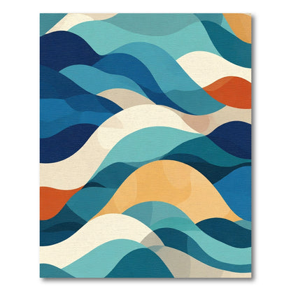 Abstract Ocean Wave Modern Rug