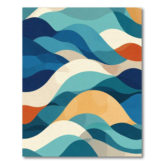 Abstract Ocean Wave Modern Rug