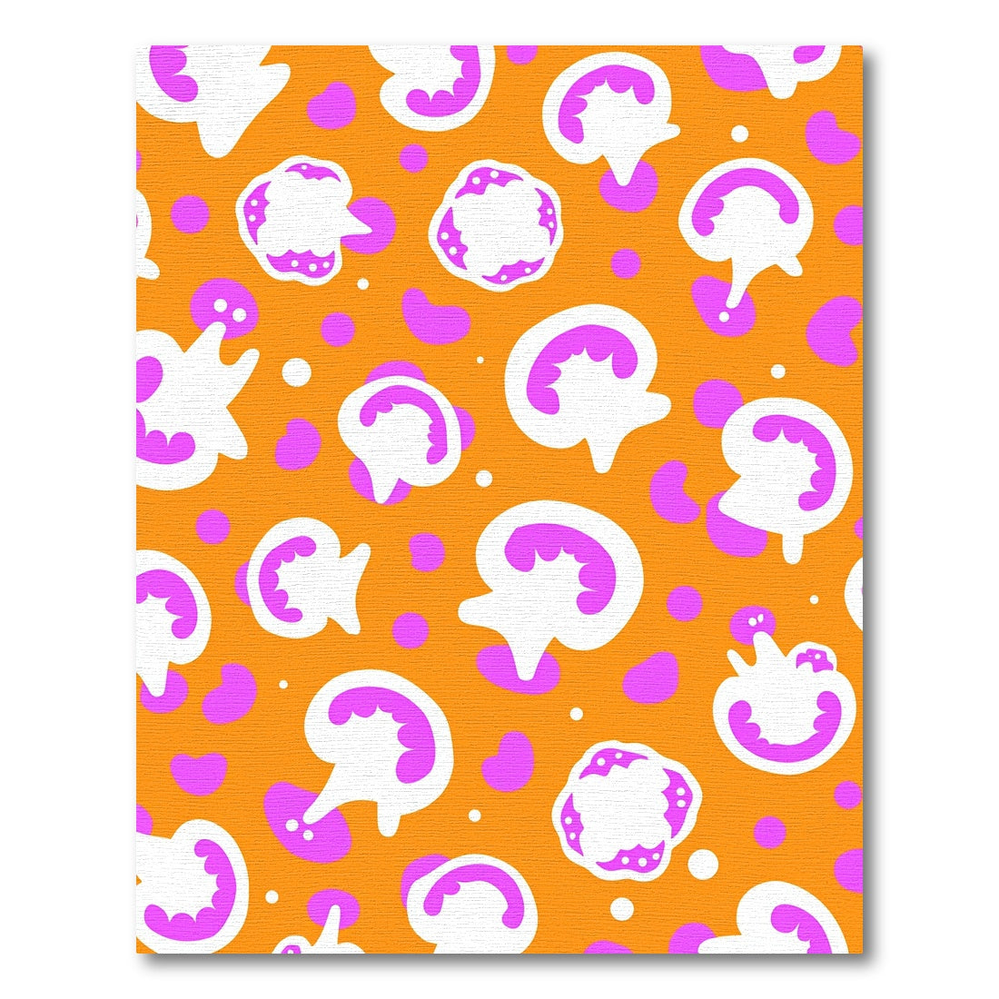 Orange Pink White Abstract Blob Rug