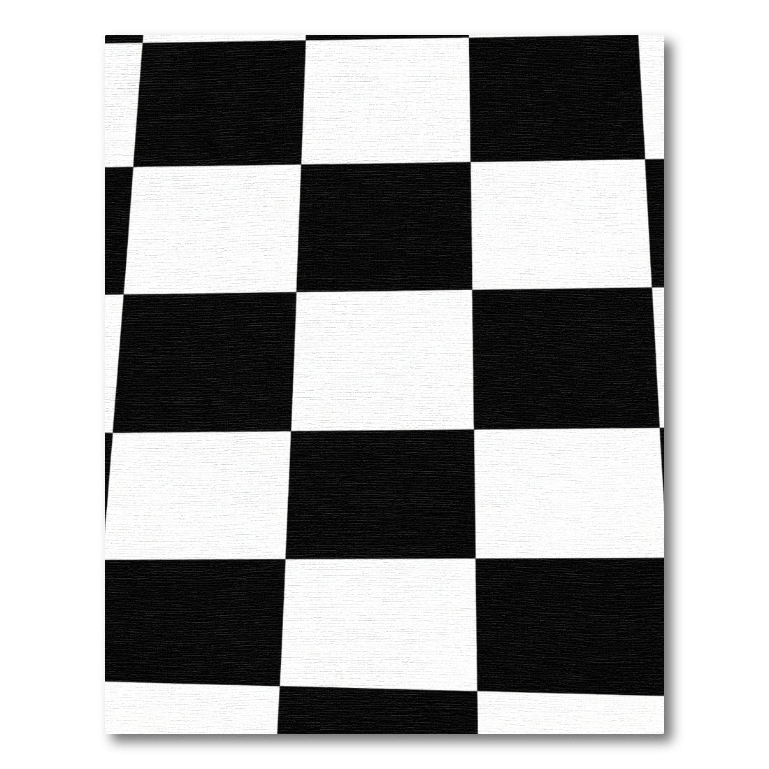 Bold Black White Checkerboard Squares Rug