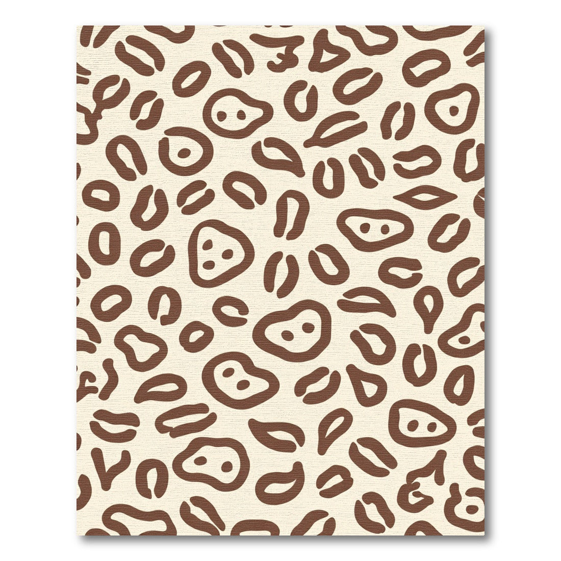 Brown Cream Abstract Spots Rug