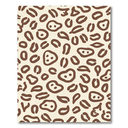 Brown Cream Abstract Spots Rug