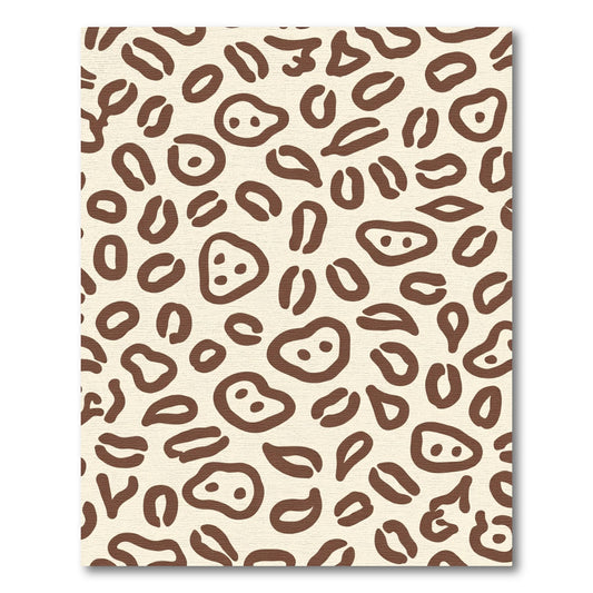 Brown Cream Abstract Spots Rug