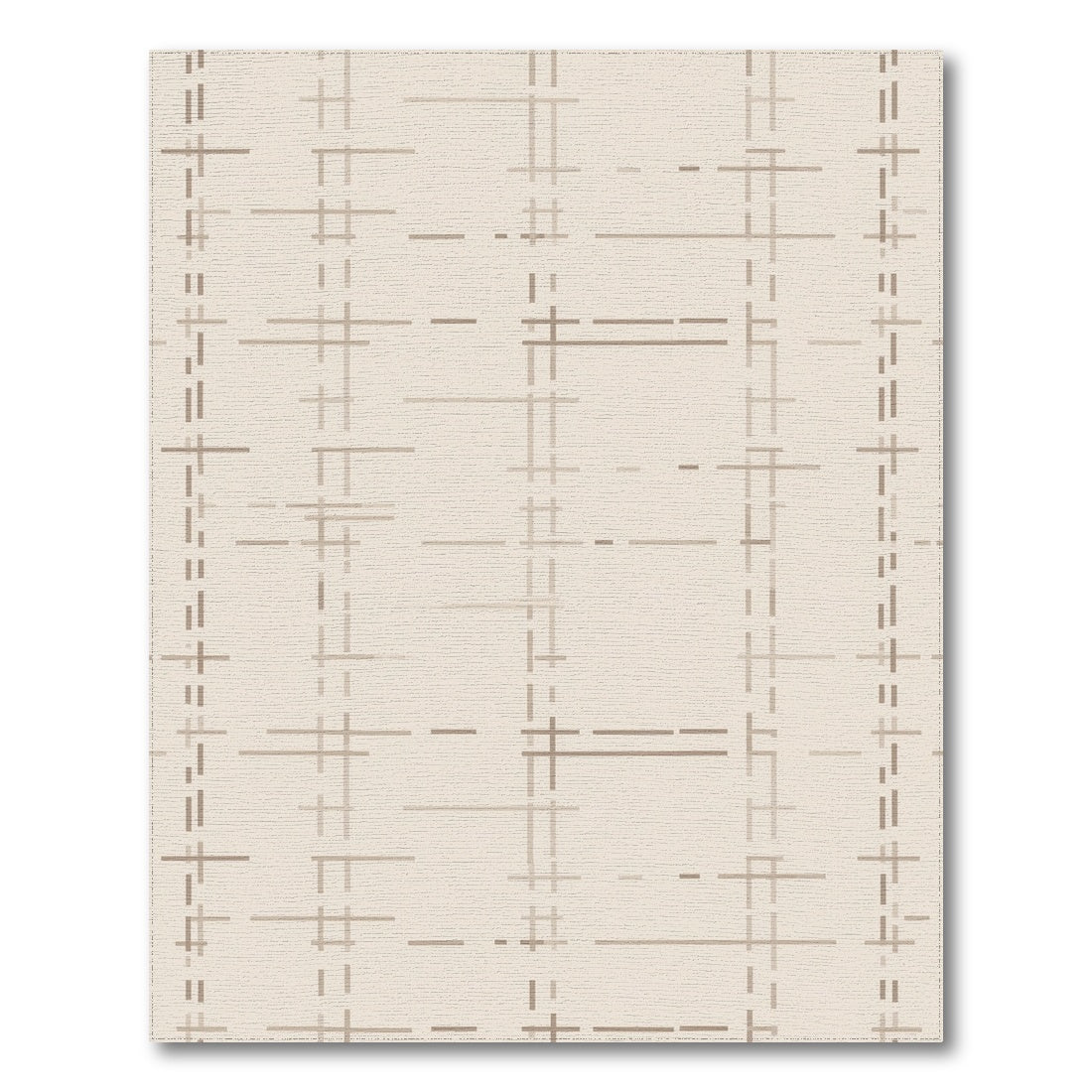 Beige Geometric Area Rug