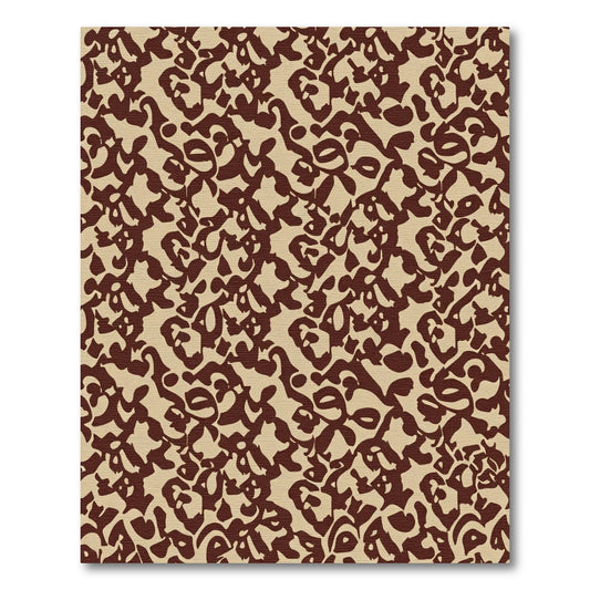 Earthy Abstract Swirls Organic Rug