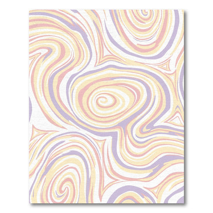 Soft Pastel Swirl Abstract Watercolor Rug