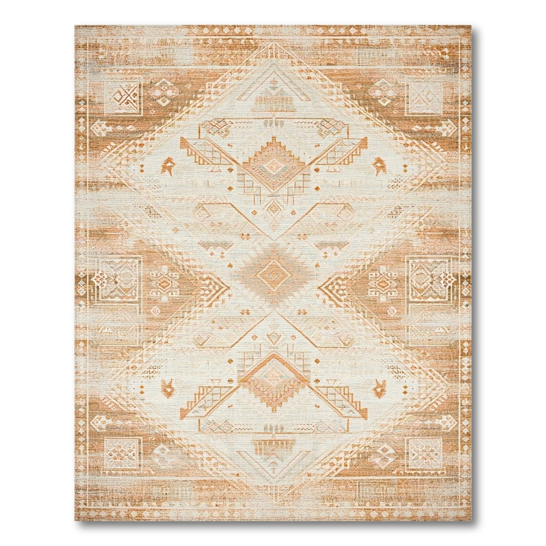 Brown Tan Heritage Tribal No. 10 Area Rug