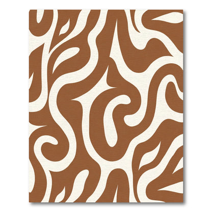 Organic Brown and Cream Swirl Rug