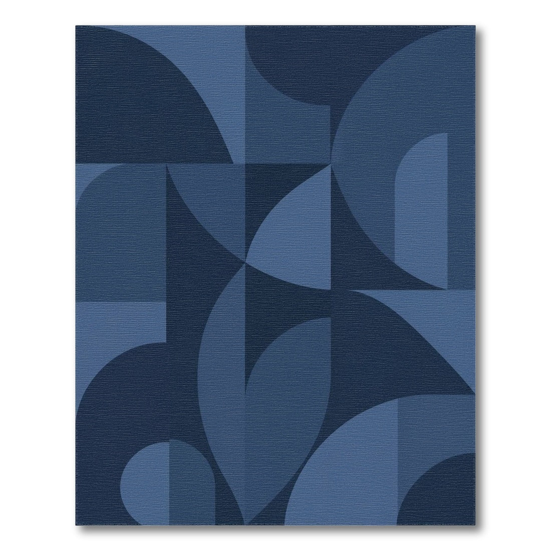 Geometric Modern Blue and Teal Blue Geometric Modern Area Rug