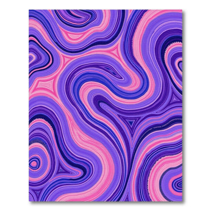 Purple Pink Swirling Fluid Rug