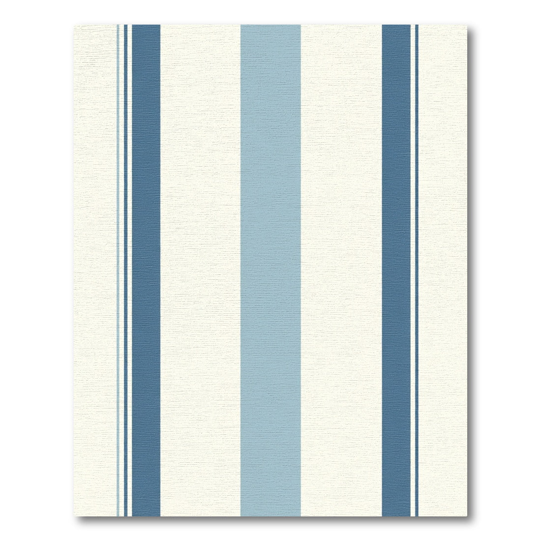 Coastal Blue And Ivory Stripe Rug
