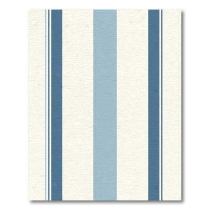 Coastal Blue And Ivory Stripe Rug