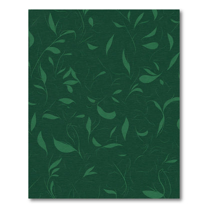 Emerald Green Leafy Vine Swirl Rug