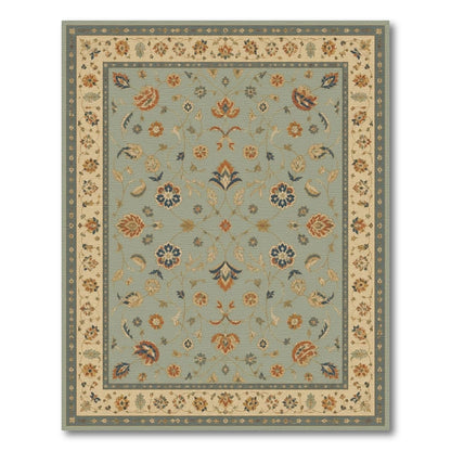 Blue Floral Vintage Area Rug