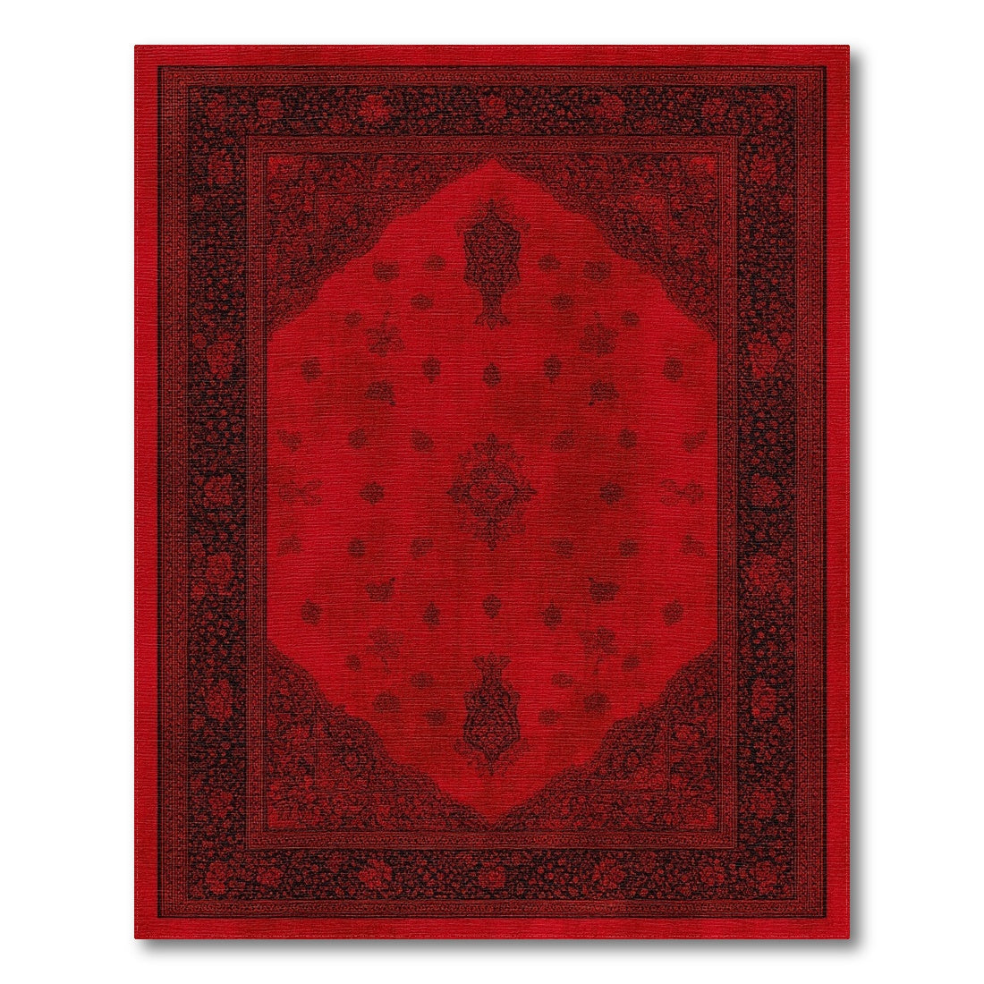 Deep Red Deep Red Persian Medallion Area Rug