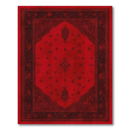 Deep Red Deep Red Persian Medallion Area Rug