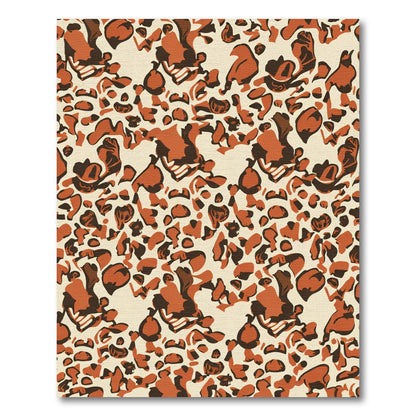Bold Amber Abstract Spots Rug