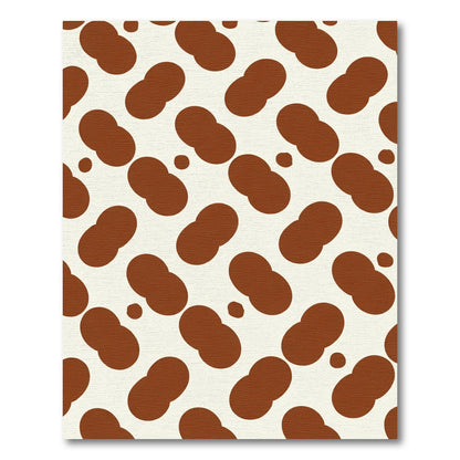 Rustic Brown Cream Spotty Rug