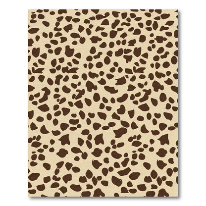 Brown Spots Beige Patchwork Rug