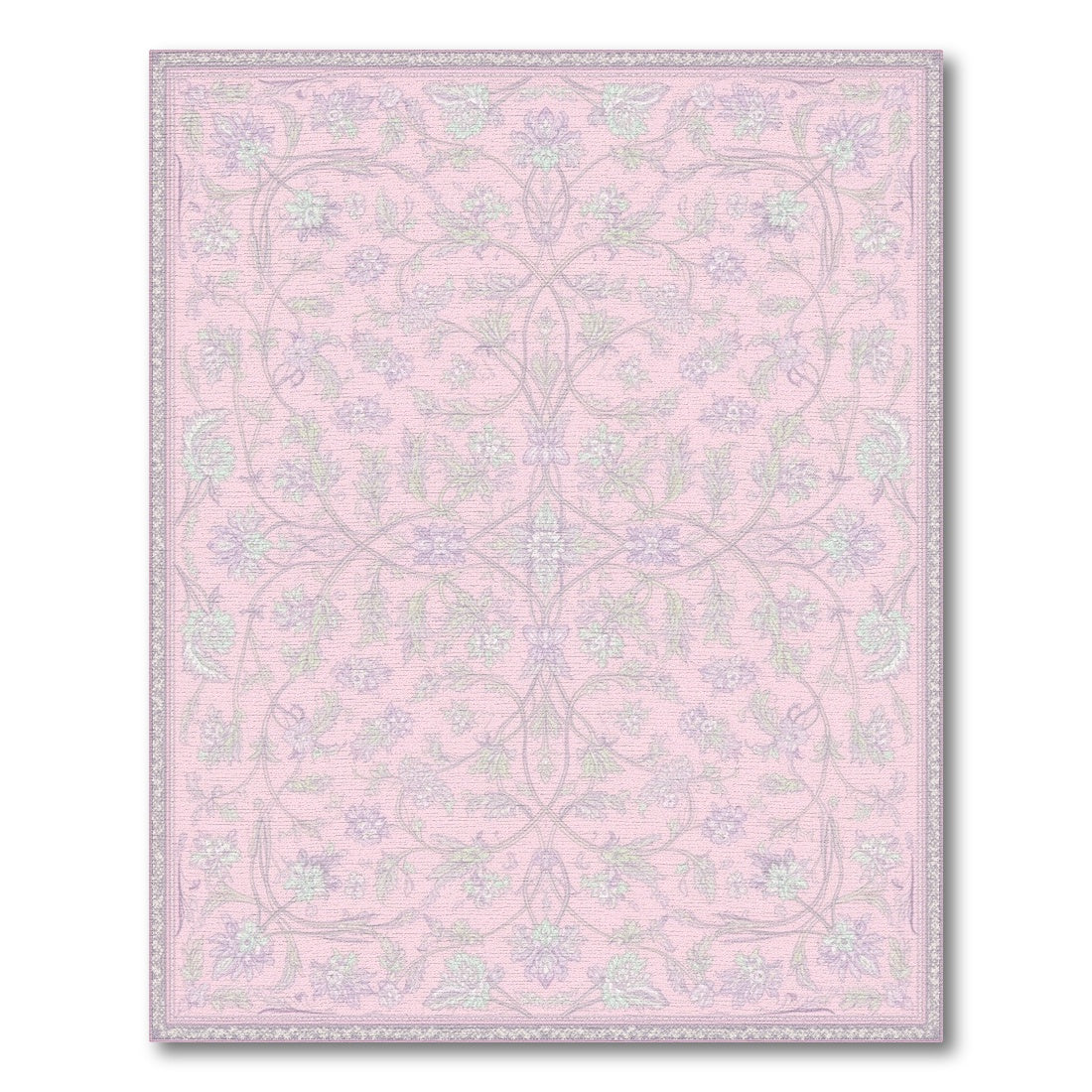Pink Floral Vintage Area Rug