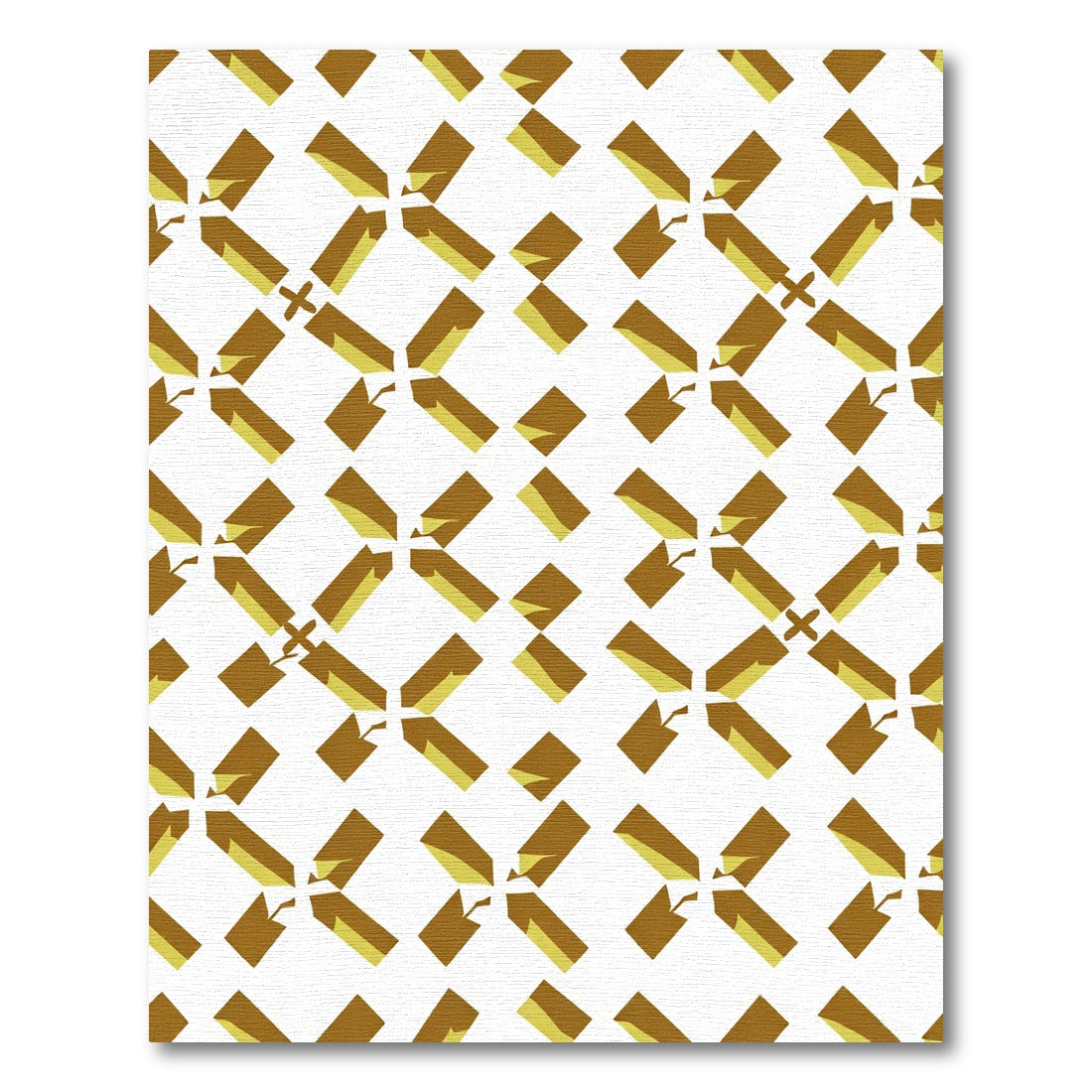 Golden Geometric Cross Lattice Rug