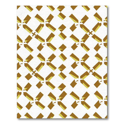 Golden Geometric Cross Lattice Rug
