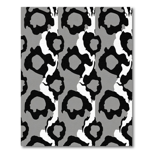 Monochromatic Abstract Animal Spots Rug