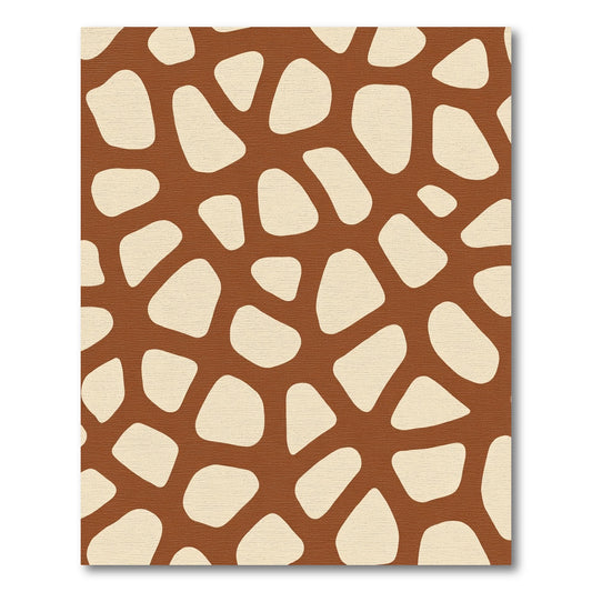Terra Cotta Abstract Organic Patchwork Rug