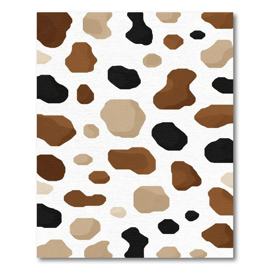 Brown Black Beige Organic Spots Rug