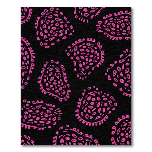 Hot Pink Paisley Cellscape Repeat Rug