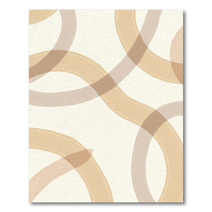 Earthy Curves Abstract Ribbon Rug