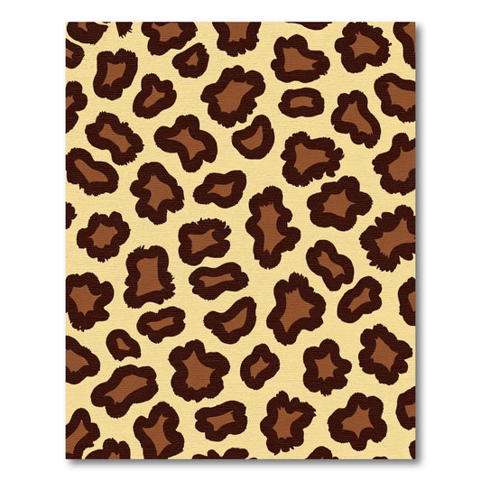Golden Brown Spots Animal Print Rug