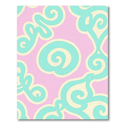 Whimsical Pastel Swirl Cloud Rug