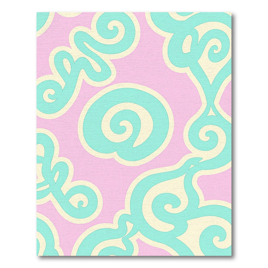 Whimsical Pastel Swirl Cloud Rug