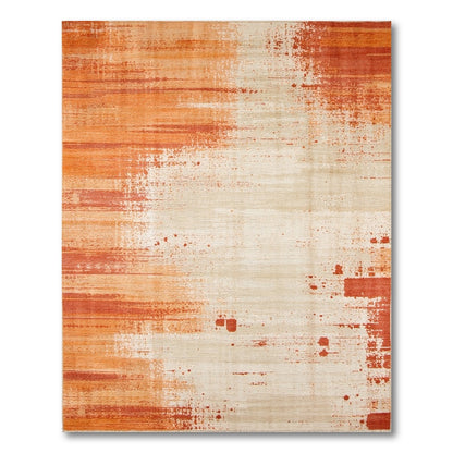 Orange Distressed Vintage Area Rug