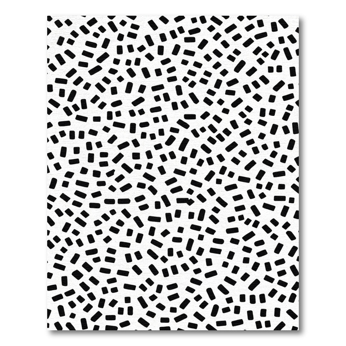 Black White Dash Scatter Rug
