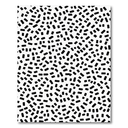Black White Dash Scatter Rug