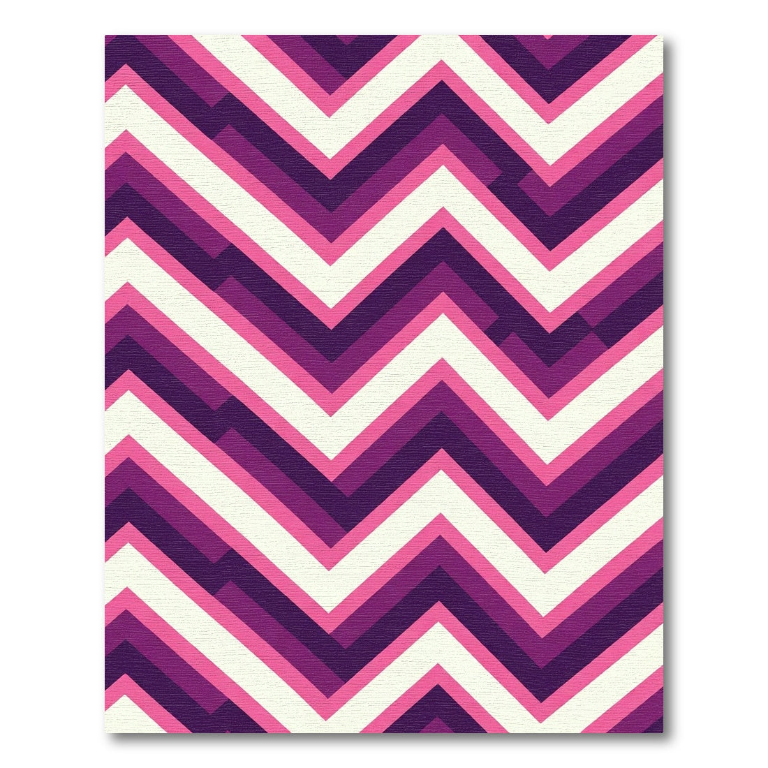 Bold Magenta Chevron Stripes Rug