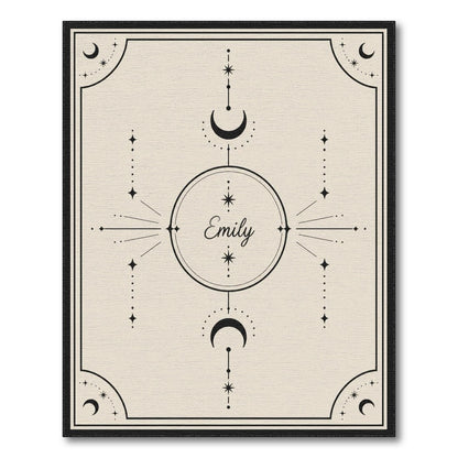 Black and White Celestial Moon Phase Area Rug