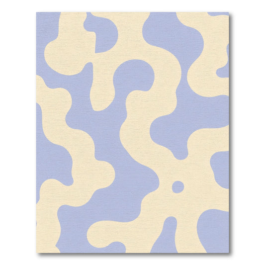 Beige Soft Blue Organic Waves Rug