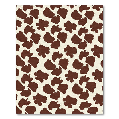 Brown Cream Spotted Abstract Shapes Rug