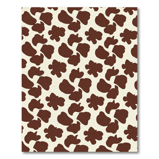 Brown Cream Spotted Abstract Shapes Rug