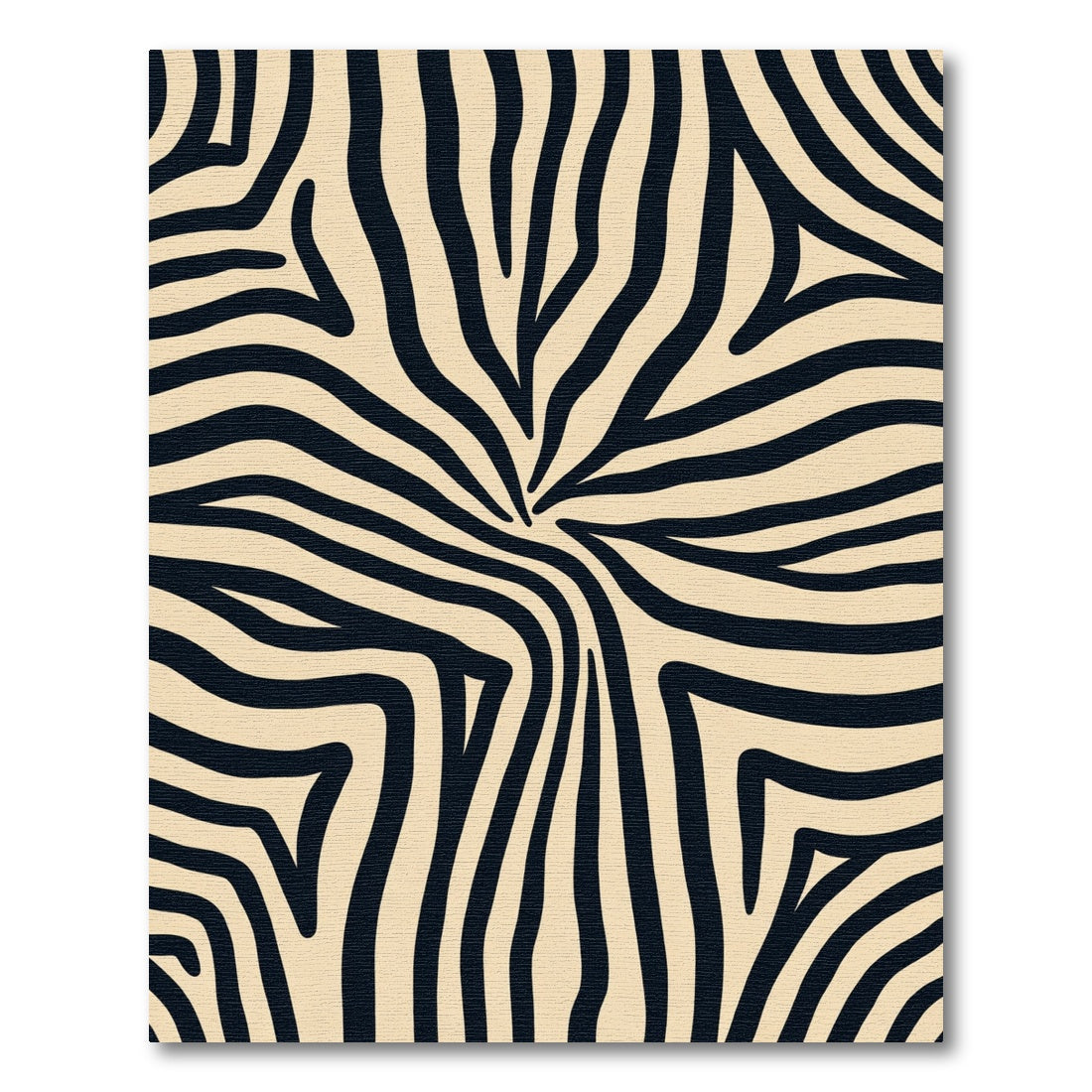 Bold Black Zebra Print Rug