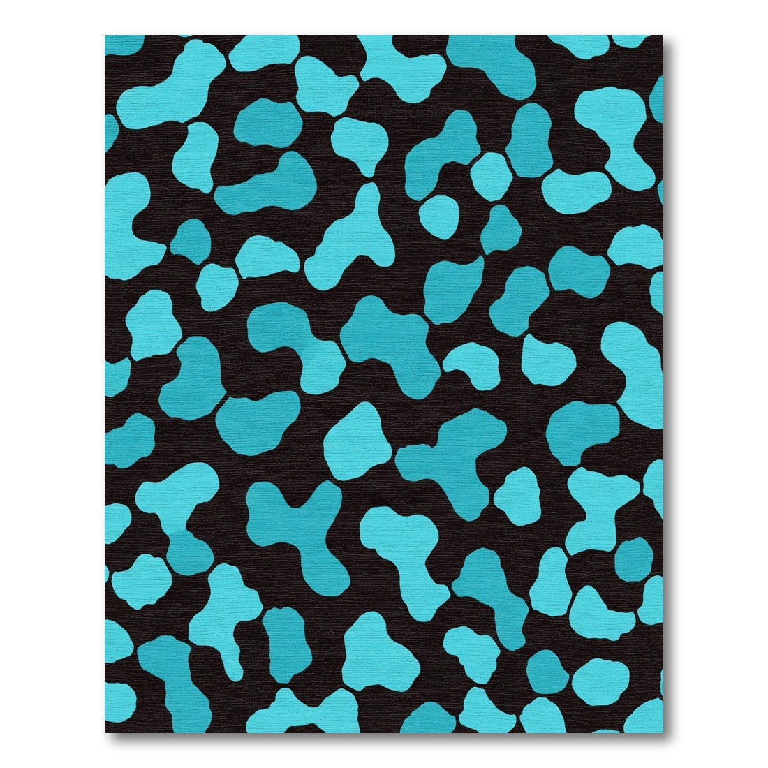 Aqua Blue Blob Scatter Rug