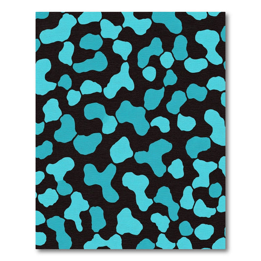 Aqua Blue Blob Scatter Rug
